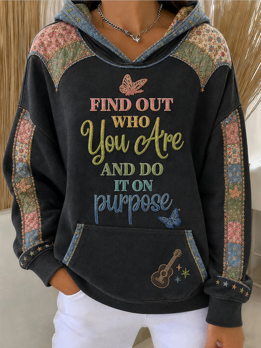 Women's Rip Country Music Lover Queen of Country Printed Hoodie