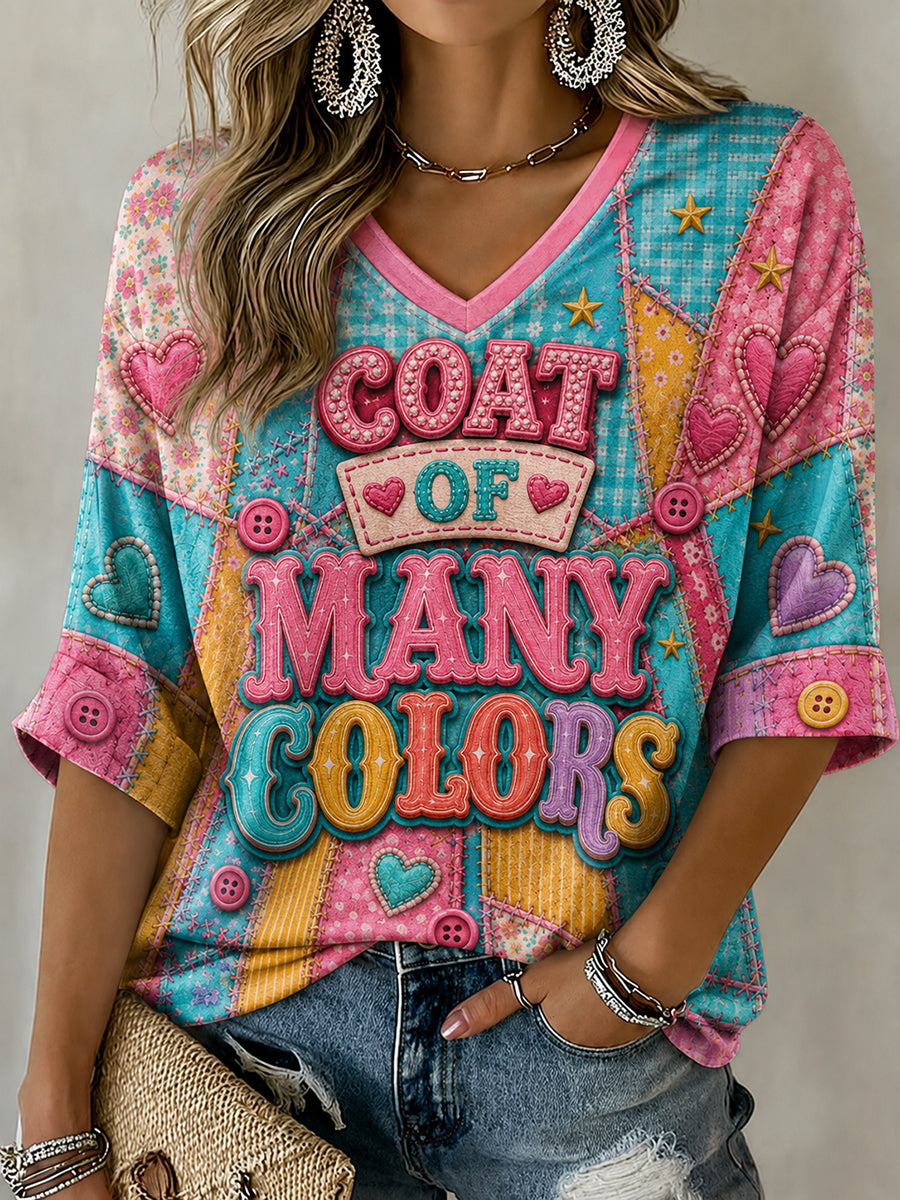 Women's Classic Country Music Lover Memorial Mid-length Sleeves V-Neck T-Shirt