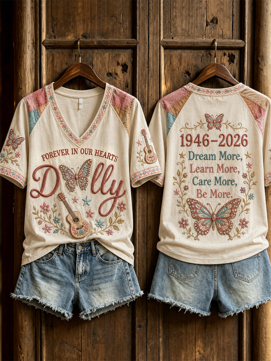 Women's Country Music Legend Print Memorial short-sleeved T-shirt