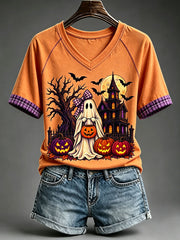 Women's Halloween Ghost T-Shirt