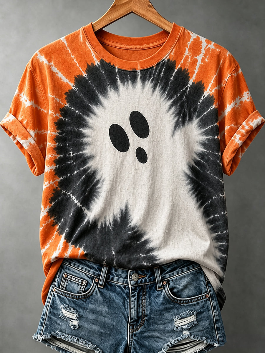 Women's Halloween Art Print Casual T-shirt