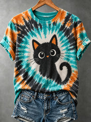 Women's Halloween Art Print Casual T-shirt