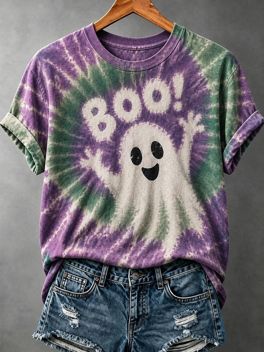 Women's Halloween Art Print Casual T-shirt