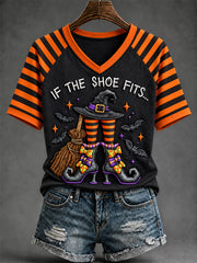 Women's If The Shoes Fits Print V-Neck Tee