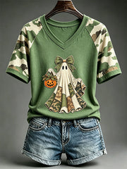 Women's Funny Camouflage Ghost T-shirt