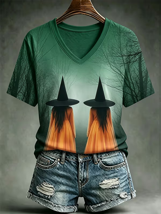 Women's Halloween Short-sleeved T-shirt