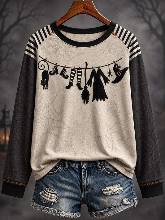 Women's Halloween Witches Art Printed T-shirt