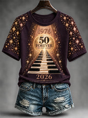 Women's Soul Musician Round Neck Short Sleeve T-shirt