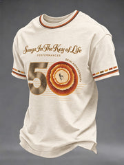 Men's 50 Years Of Songs In The Key Of Life Printed T-Shirt