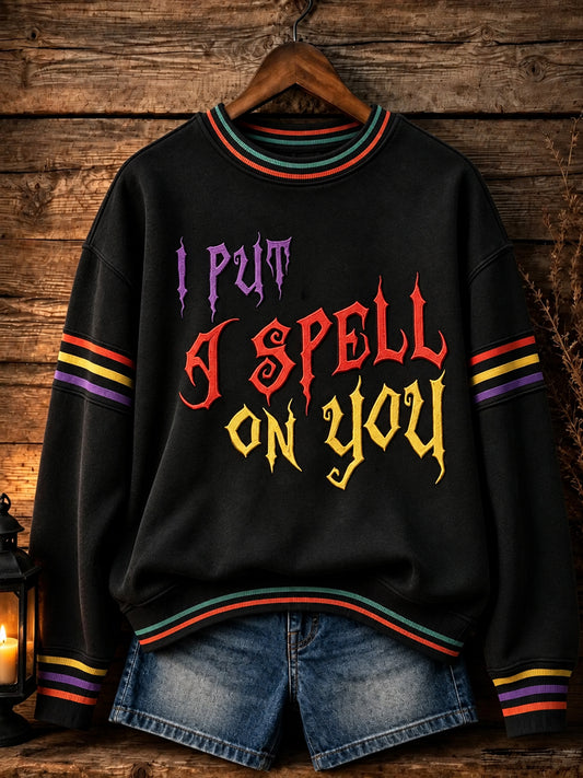 Women's Halloween Print Sweatshirt