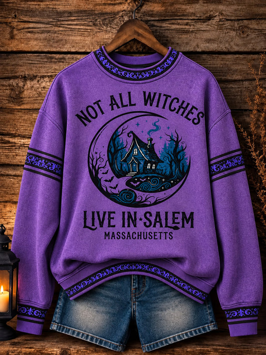 Women's Halloween Print Sweatshirt