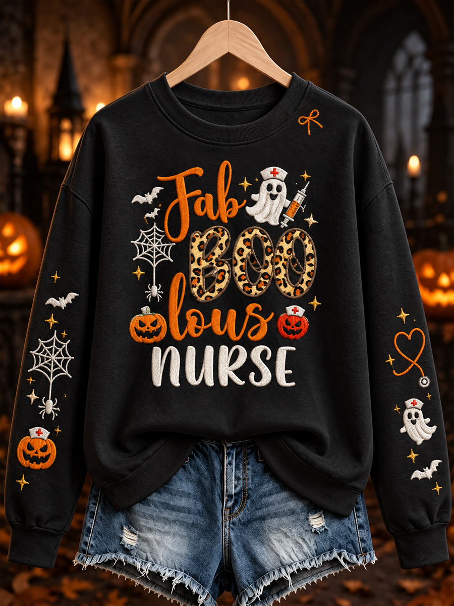 Women's Faboolous Halloween Printed Regular Sweatshirt