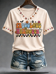 Women's Faboolous Halloween Printed short-sleeved T-shirt