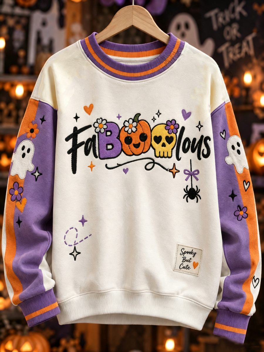 Women's Faboolous Halloween Printed Regular Sweatshirt