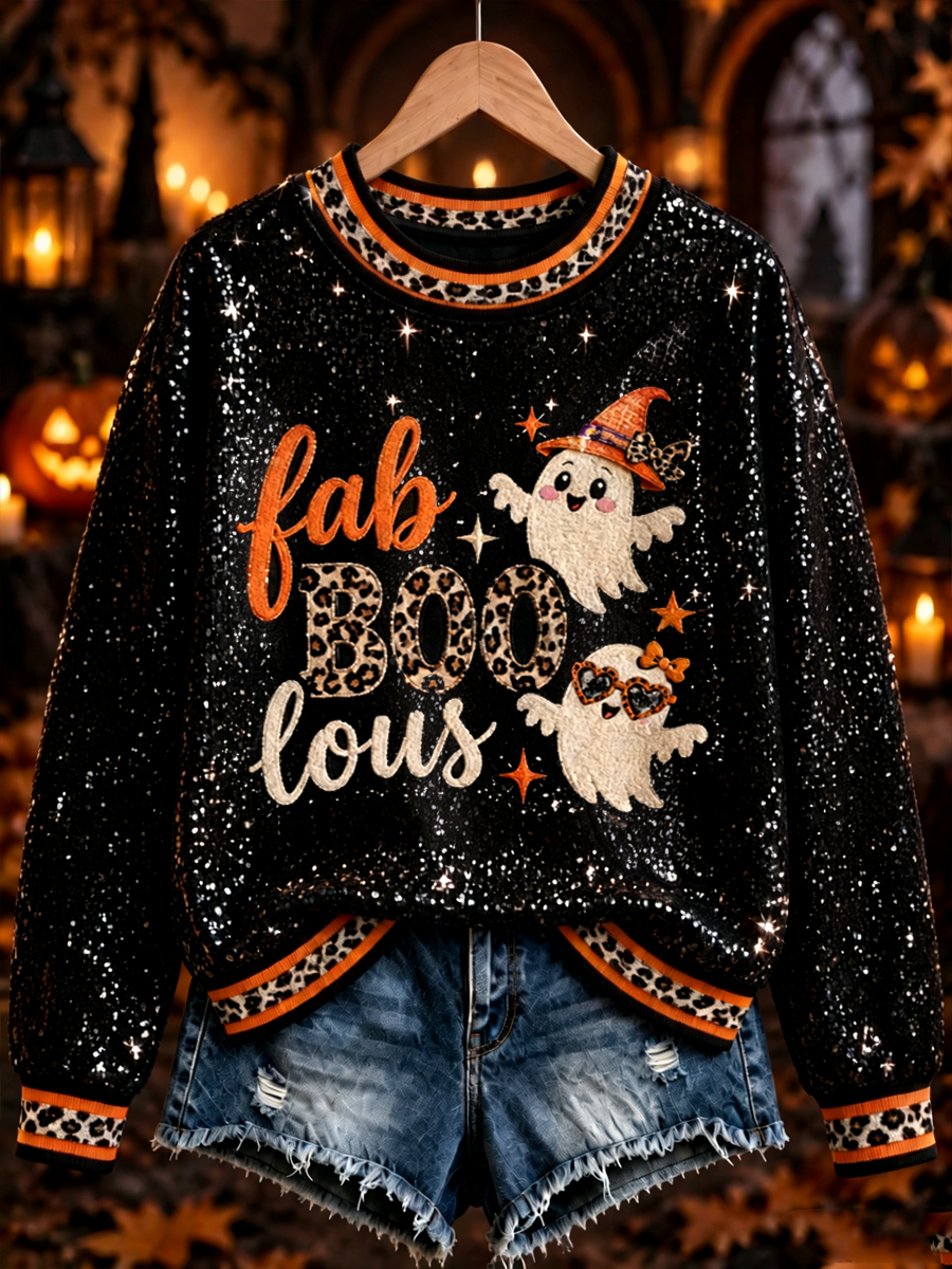 Women's Faboolous Halloween Printed Regular Sweatshirt