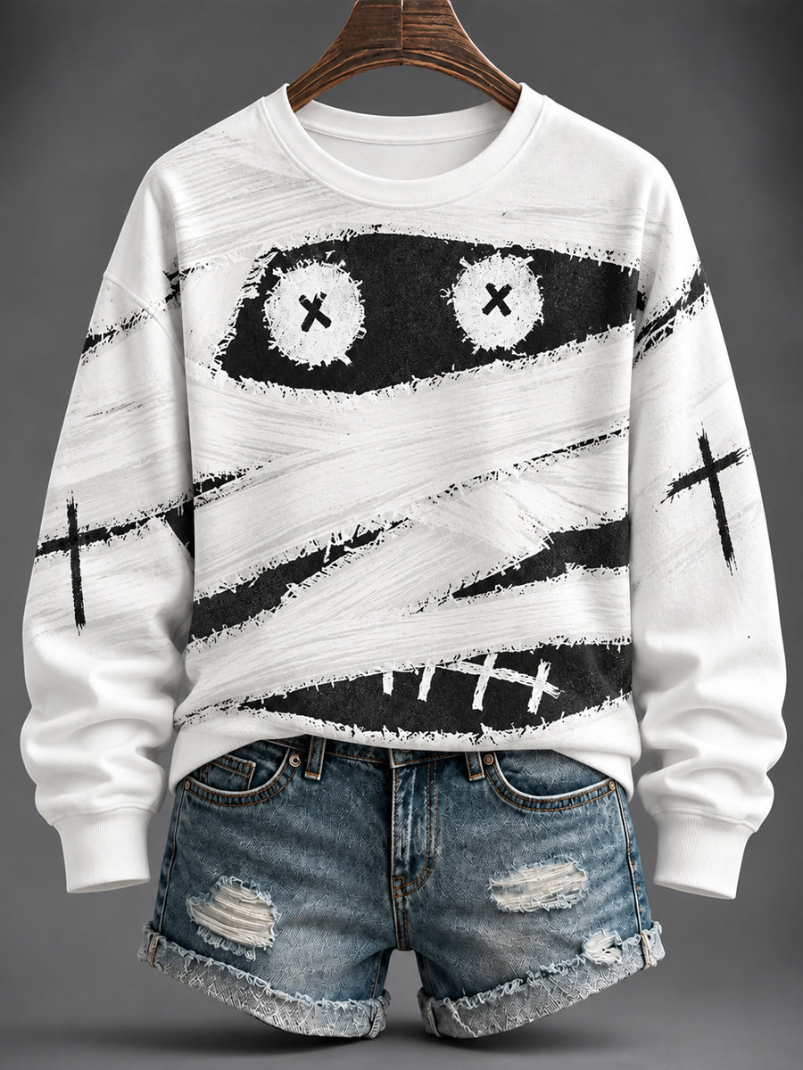 Women's Halloween Print Sweatshirt