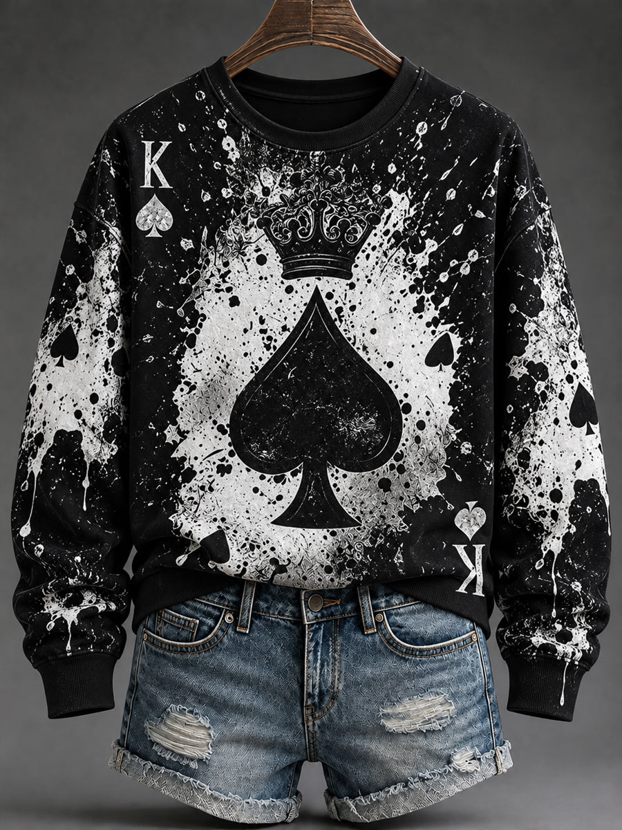 Women's Halloween Print Sweatshirt