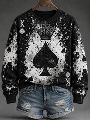 Women's Halloween Print Sweatshirt