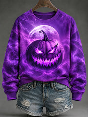 Women's Halloween Print Sweatshirt