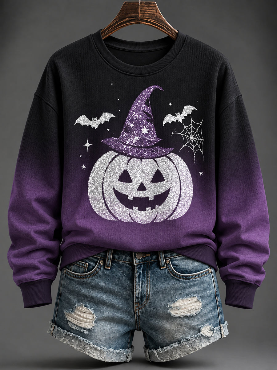 Women's Halloween Print Sweatshirt