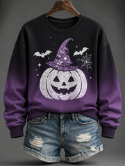 Women's Halloween Print Sweatshirt