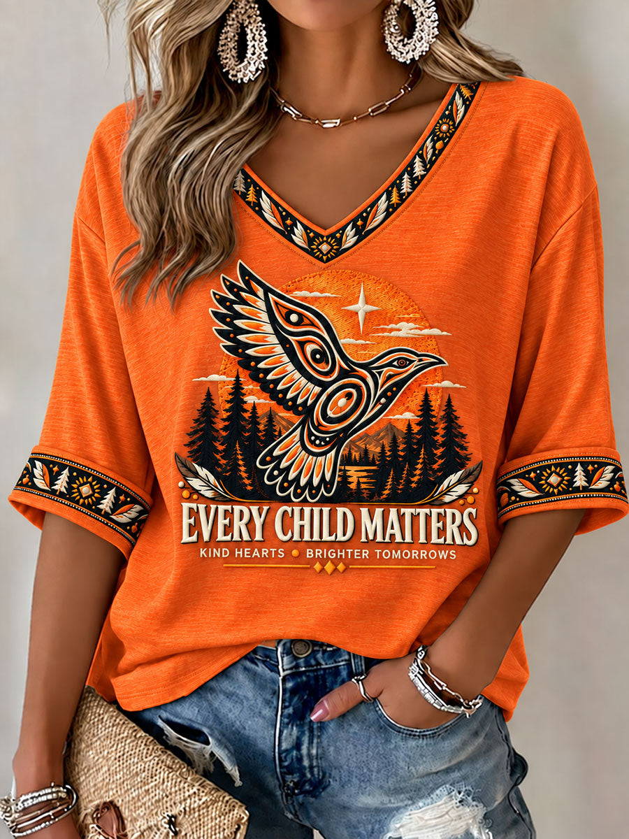 Women's Every Child Matters Printed Casual T-Shirt