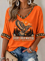 Women's Every Child Matters Printed Casual T-Shirt